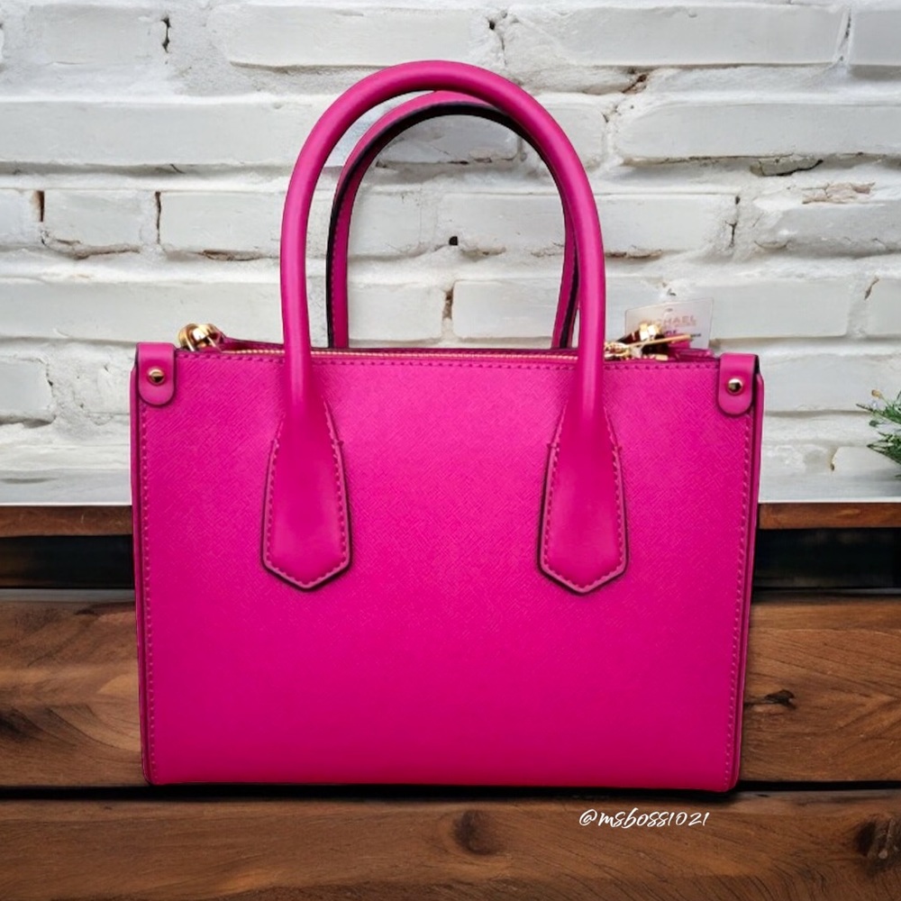 Michael Kors Maple Small Satchel in Deep Fuchsia NWT - Picture 5 of 13